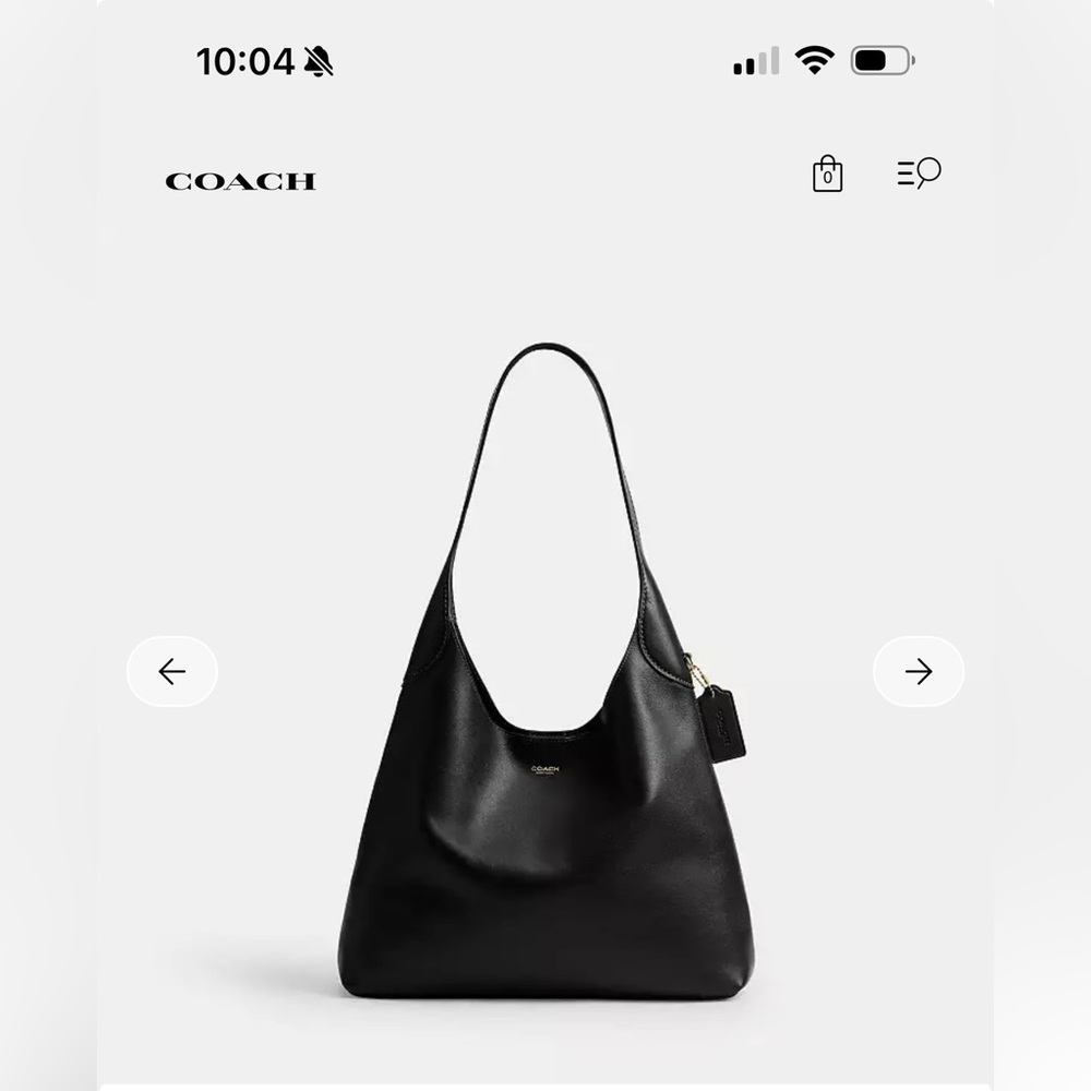 Coach Brooklyn 34 black leather bag